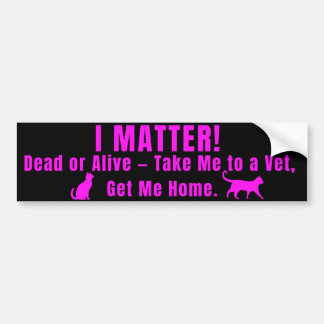 Neon Pink "I Matter" Bumper Sticker Autoaufkleber