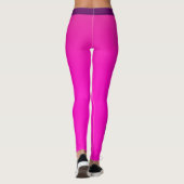 Neon Pink Individuelle Name Leggings (Rückseite)