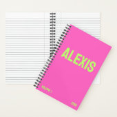 Neon Pink Jahr & Volume Journal Notizblock (Innen)