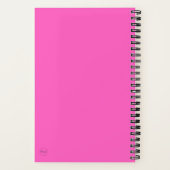 Neon Pink Jahr & Volume Journal Notizblock (Rückseite)
