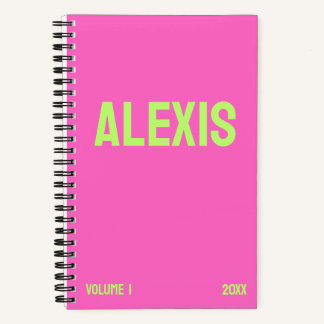 Neon Pink Jahr & Volume Journal Notizblock