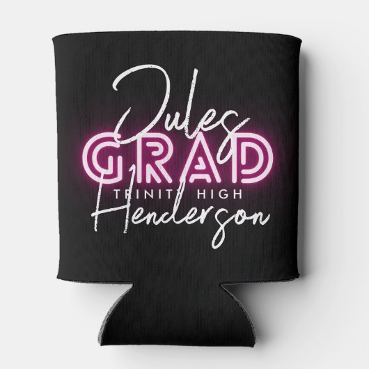 Neon Pink Lights Class of 24 Graduation Party Dosenkühler (Rückseite)