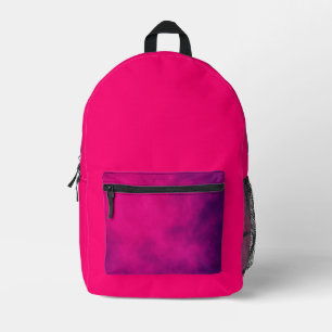 Neon Pink & Lila Accent Backpack - Anpassbar Bedruckter Rucksack