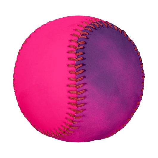 Neon Pink & Lila Gradient Baseball - Anpassen (Schrägansicht)