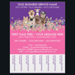 Neon Pink lila Rassen Walker Service Flyer<br><div class="desc">Neon Pink lila Rassen Walker Service</div>