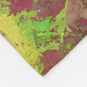 Neon-Pink-Lime-Abstrakt-Splatter-Art-Decke Fleecedecke (Ecke)