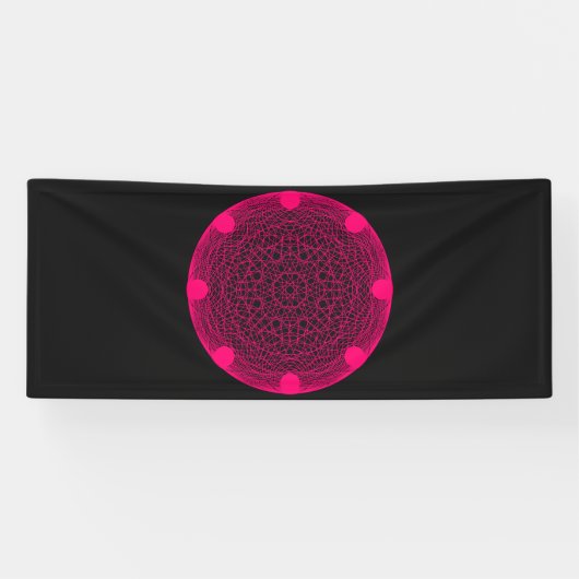 Neon Pink Mandala Bold Event Banner - Anpassbar (Horizontal)