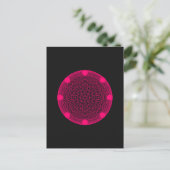 Neon Pink Mandala Postcard - Anpassbar Postkarte (Stehend Vorderseite)