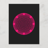 Neon Pink Mandala Postcard - Anpassbar Postkarte (Vorderseite)