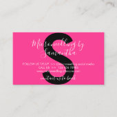 Neon Pink Microneedling Aftercare Postinstruktion Visitenkarte (Vorderseite)