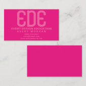 Neon Pink Minimal Visitenkarte (Vorne/Hinten)