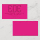 Neon Pink Minimal Visitenkarte (Vorne/Hinten)