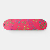 Neon Pink mit Neon Lizards D Brand Skateboard (Horizontal)