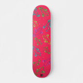 Neon Pink mit Neon Lizards D Brand Skateboard (Vorne)