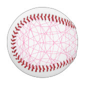 Neon Pink Modern Pattern Baseball - individuell an (Vorderseite Links)