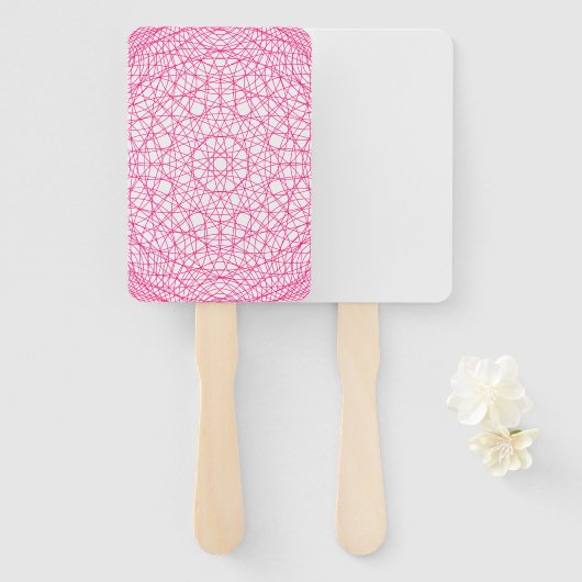 Neon Pink Modern Rectangle Fans - individuell eins Fächer (Vorne und Hinten)