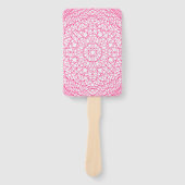 Neon Pink Modern Rectangle Fans - individuell eins Fächer (Vorderseite)