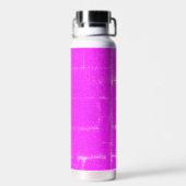 Neon Pink Noise Textur Wasser Flasche (Rückseite)