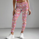 Neon Pink Orange Batik Circle Block Print Abstrakt Leggings<br><div class="desc">Dieses lustige,  inspiriert Kreise-Design wurde mit Bildern erstellt,  die meine handgeschnitzten Briefmarke digital auf einem neonrosa und orangefarbenen Aquarell abstrakt auf einem weißen Hintergrund gestempelt haben,  um ein wirklich einzigartiges Design zu schaffen,  das das Aussehen von Batik-Batikgewebe aus Blockdrucken hervorruft.</div>