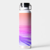 Neon Pink Orange Lila tropisches Paradies Trendy Trinkflasche (Rückseite)