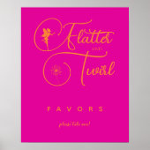 Neon Pink Orange Minimalistisch Fairy Favoriten Poster (Vorne)