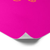 Neon Pink Orange Minimalistische Fairy Geschenke u Poster (Ecke)