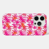 Neon Pink Orange Palm Tree Ibiza Case-Mate iPhone Hülle (Rückseite (Horizontal))