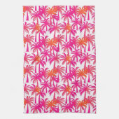 Neon Pink Orange Palm Tree Ibiza Geschirrtuch (Vertikal)
