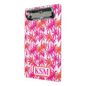 Neon Pink Orange Palm Tree Ibiza Monogram Mini Klemmbrett (Gewinkelt2)