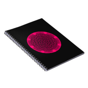 Neon Pink Orb Spiral Notebook - Anpassbar Notizblock