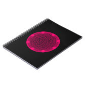 Neon Pink Orb Spiral Notebook - Anpassbar Notizblock (Linke Seite)