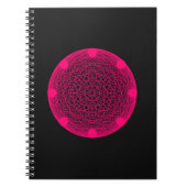 Neon Pink Orb Spiral Notebook - Anpassbar Notizblock (Vorderseite)