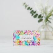 Neon Pink Rainbow Aquarellmuster Visitenkarte (Stehend Vorderseite)