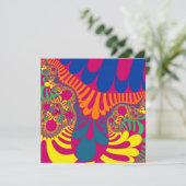 Neon Pink Rainbow Mod Einladung (Stehend Vorderseite)