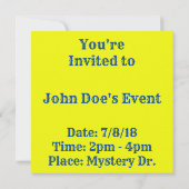 Neon Pink Rainbow Mod Einladung (Rückseite)