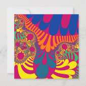 Neon Pink Rainbow Mod Einladung (Vorderseite)