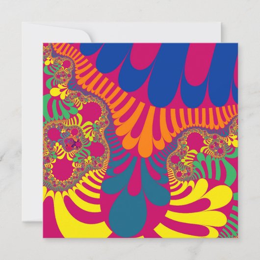 Neon Pink Rainbow Mod Einladung (Vorderseite)