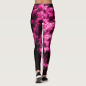 Neon Pink Rave Star Leggings (Rückseite)