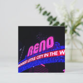 Neon Pink Reno Arch Foto Junggeselinnen-Abschied Einladung (Stehend Vorderseite)
