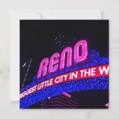Neon Pink Reno Arch Foto Junggeselinnen-Abschied Einladung (Vorderseite)