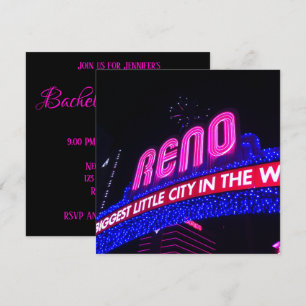 Neon-Pink-Reno-Torbogen-Foto-Junggesellinnen-Absch Einladung