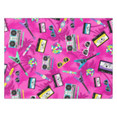 Neon Pink Retro Sunglasses 80s Tropical Statement Tischdecke (Vorderseite (Horizontal))