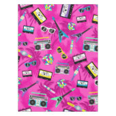 Neon Pink Retro Sunglasses 80s Tropical Statement Tischdecke (Vorderseite)