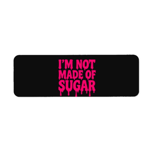 Neon Pink Return Labels (schwarz) - Anpassbar (Vorne)