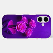 Neon Pink Rose Glow Art Case-Mate iPhone Fall Hülle (Rückseite (Horizontal))