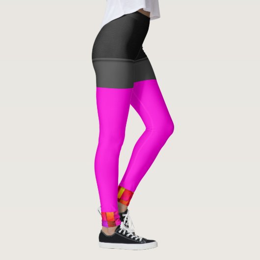 Neon Pink Running Leggings Women's Pants (Rechts)