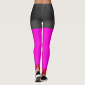 Neon Pink Running Leggings Women's Pants (Rückseite)