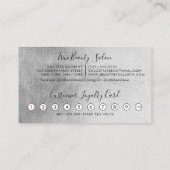 Neon Pink Silver Dick Glitzer Tropfen Kunde Treuekarte (Rückseite)