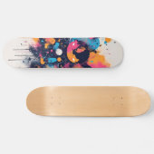 Neon Pink Skateboard, Glow-in-the-Dark Skateboard, Skateboard (Horizontal)