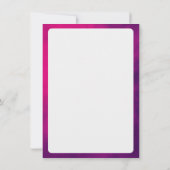 Neon Pink Smoke Event-Einladung - Anpassbar Einladung (Rückseite)